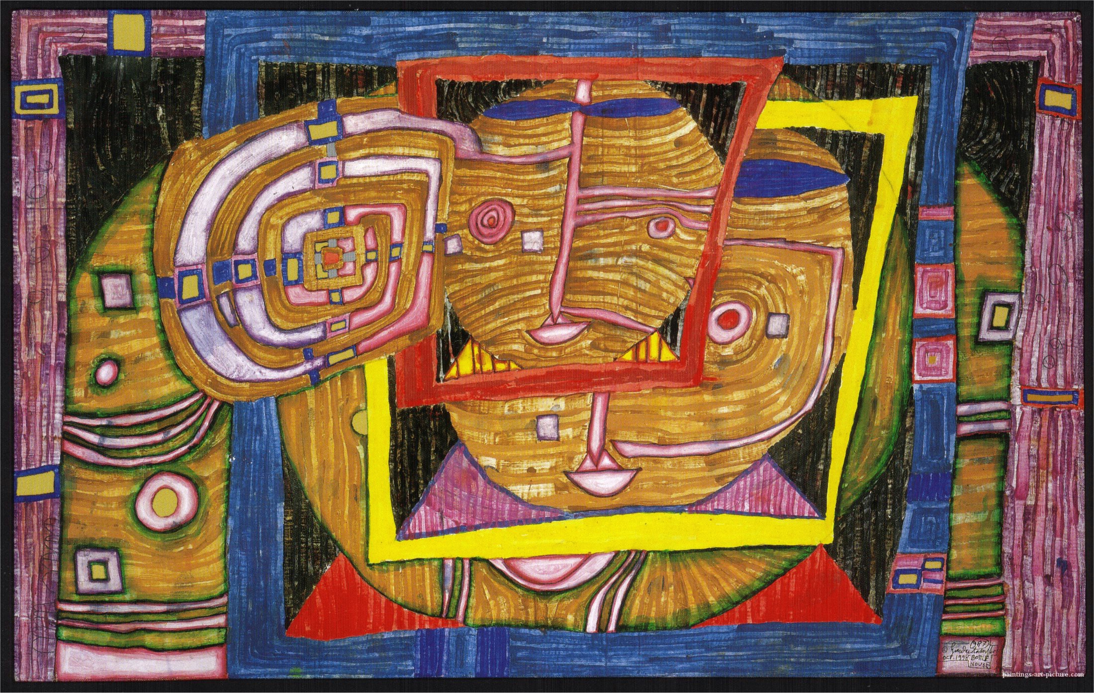 Hundertwasser-Paintings-1998-fenetres-qui-se-cachent